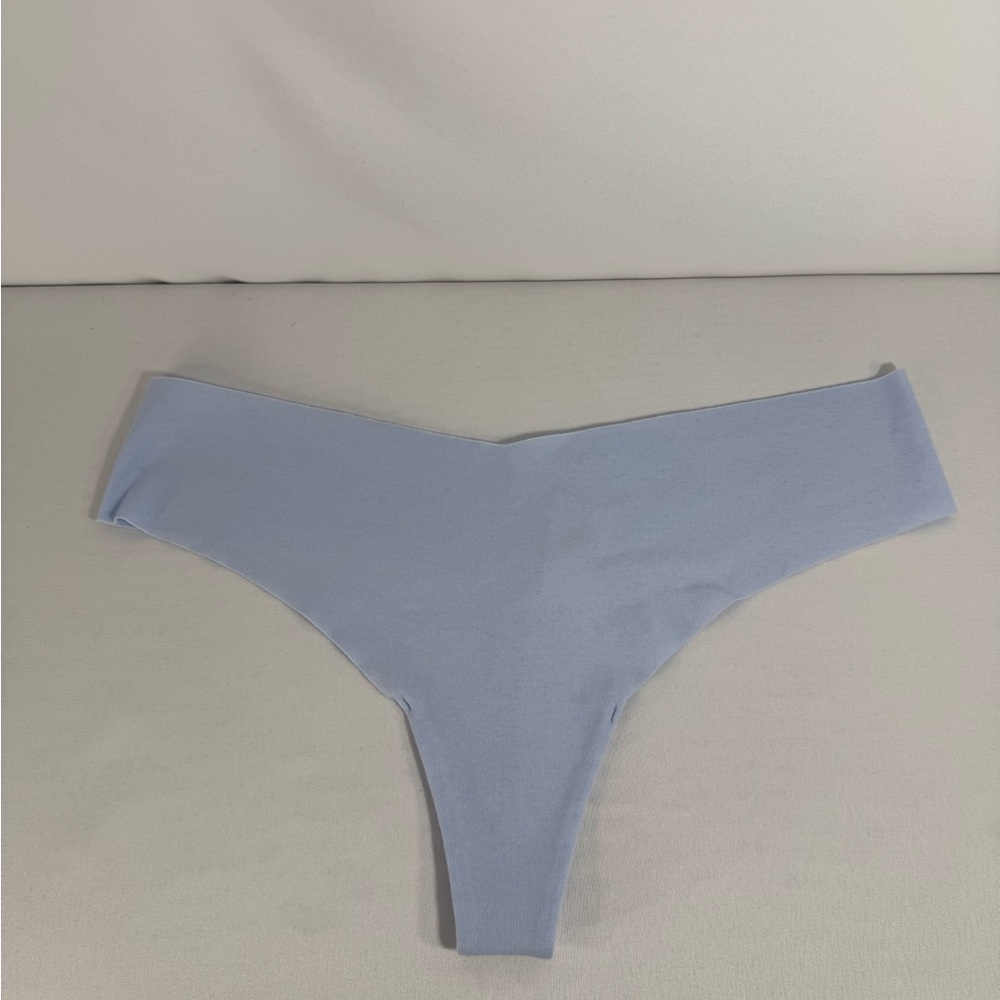 aerie Light Blue Seamless Thong Panty